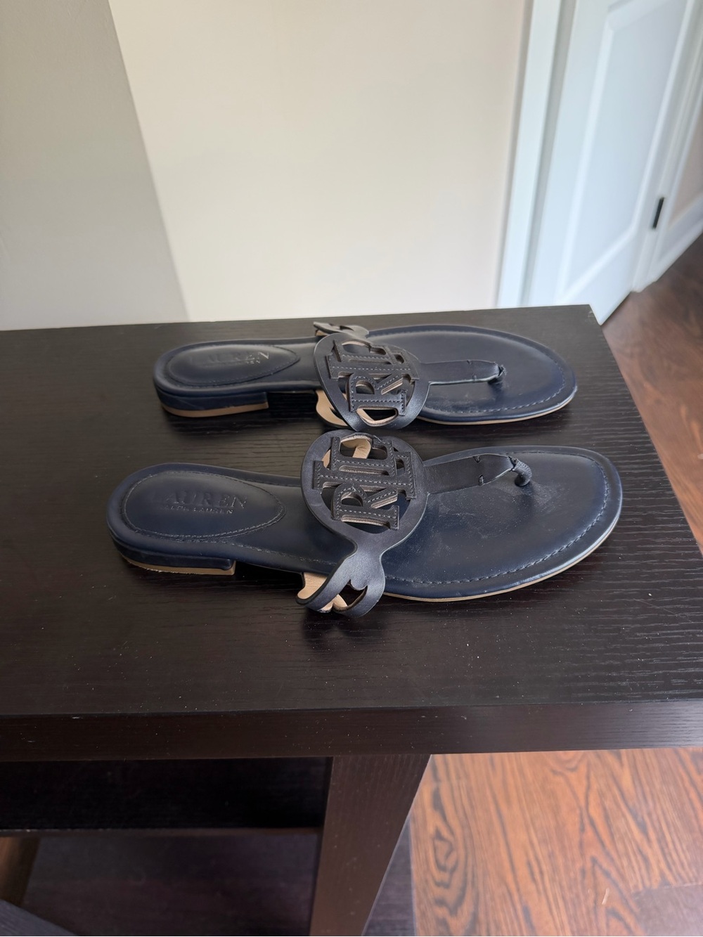 Lauren Ralph Lauren navy Audrie Logo sandals